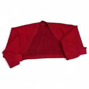 Denim Knit Shawl - Red